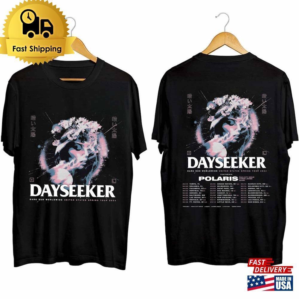 Dayseeker Dark Sun Spring  Tour Shirt Band Fan  Unisex 2 Sided